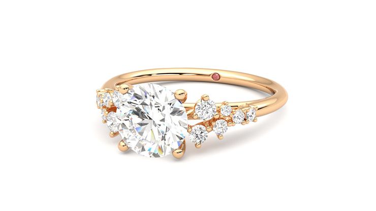 Taylor & Hart Marula Round Engagement Ring 360 degree image 26