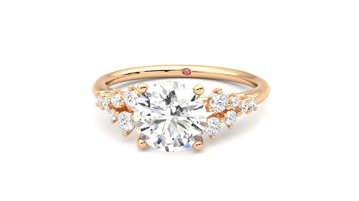 Taylor & Hart Marula Round Engagement Ring 360 degree image 28