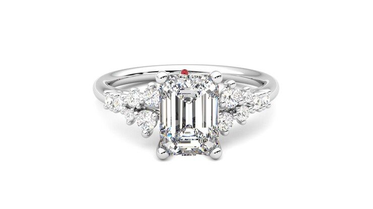 Taylor & Hart Marula Emerald Engagement Ring 360 degree image 1
