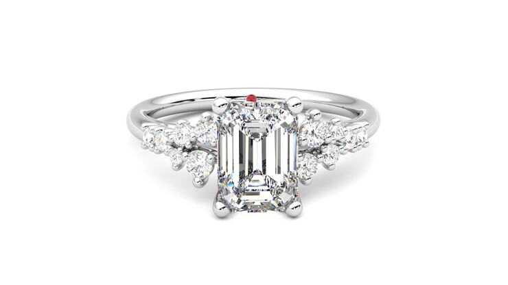 Taylor & Hart Marula Emerald Engagement Ring 360 degree image 1