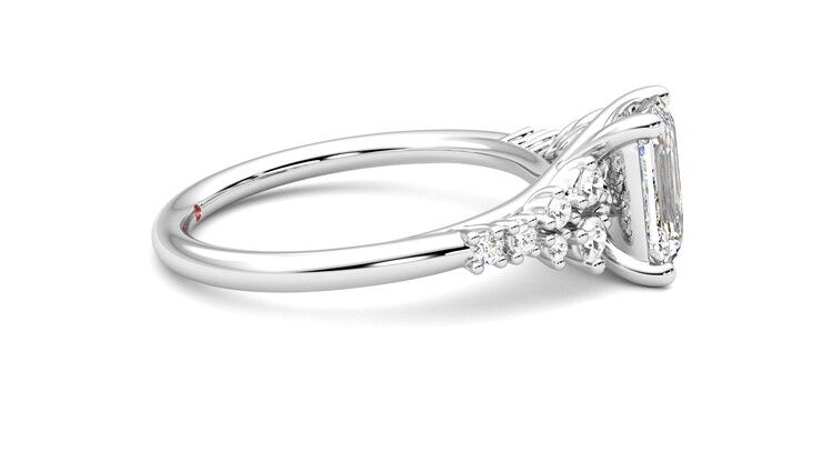 Taylor & Hart Marula Emerald Engagement Ring 360 degree image 9