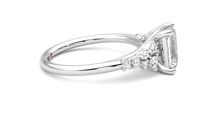 Taylor & Hart Marula Emerald Engagement Ring 360 degree image 9