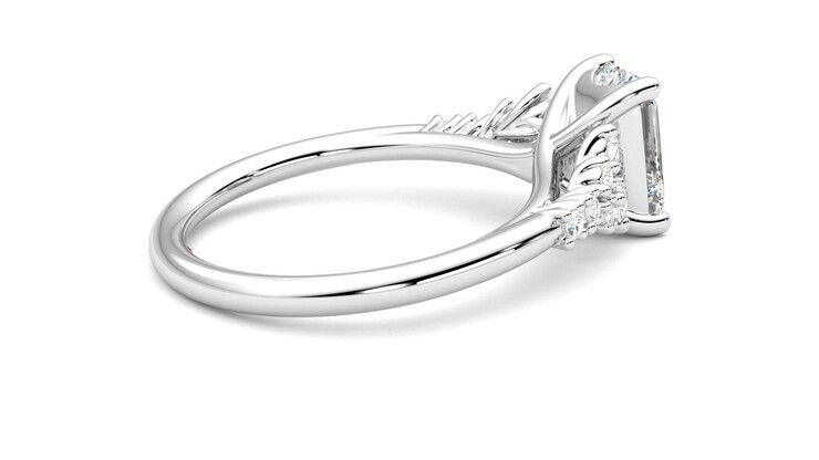Taylor & Hart Marula Emerald Engagement Ring 360 degree image 11