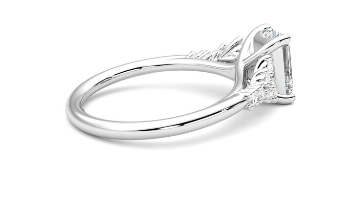 Taylor & Hart Marula Emerald Engagement Ring 360 degree image 11