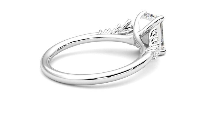 Taylor & Hart Marula Emerald Engagement Ring 360 degree image 12