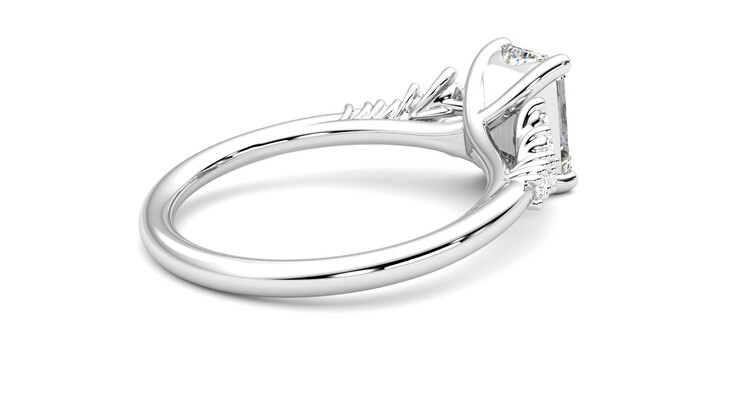 Taylor & Hart Marula Emerald Engagement Ring 360 degree image 12