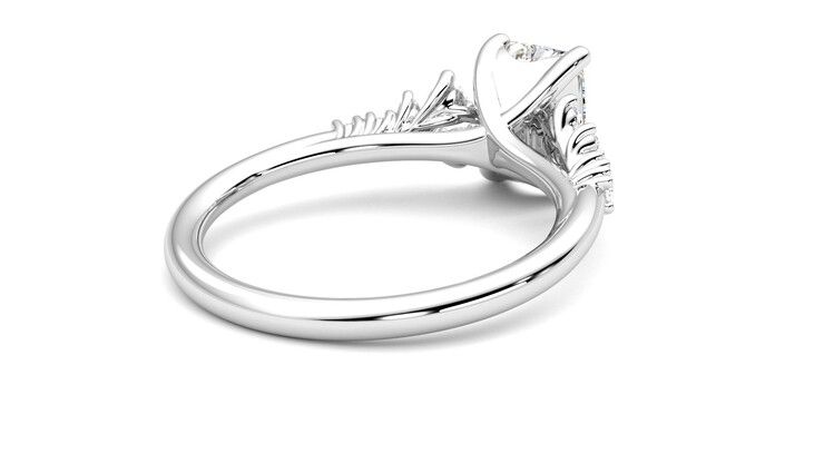 Taylor & Hart Marula Emerald Engagement Ring 360 degree image 13
