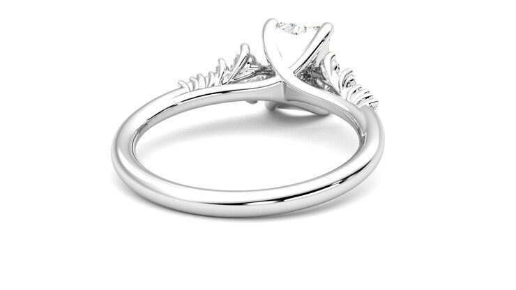 Taylor & Hart Marula Emerald Engagement Ring 360 degree image 14
