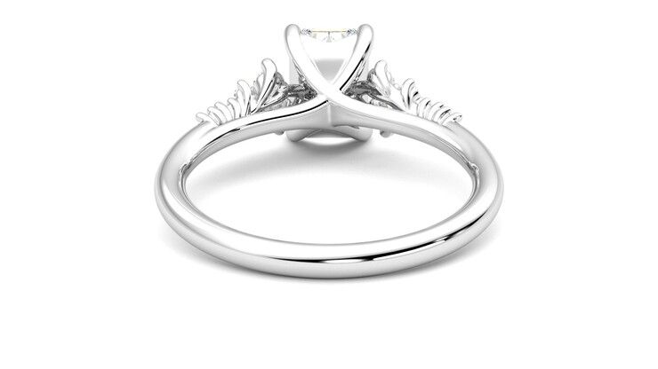 Taylor & Hart Marula Emerald Engagement Ring 360 degree image 15