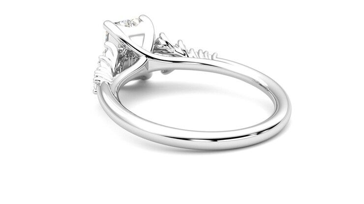 Taylor & Hart Marula Emerald Engagement Ring 360 degree image 17