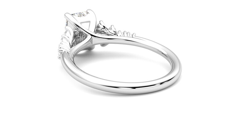 Taylor & Hart Marula Emerald Engagement Ring 360 degree image 17