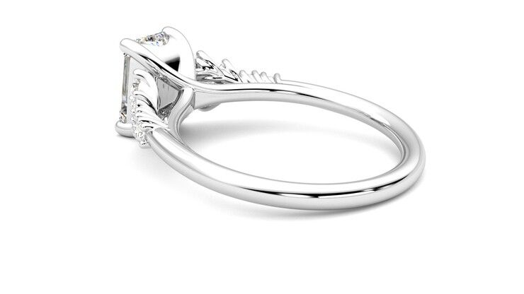Taylor & Hart Marula Emerald Engagement Ring 360 degree image 18