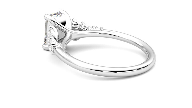 Taylor & Hart Marula Emerald Engagement Ring 360 degree image 18