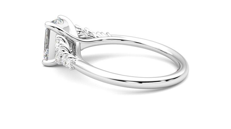 Taylor & Hart Marula Emerald Engagement Ring 360 degree image 19