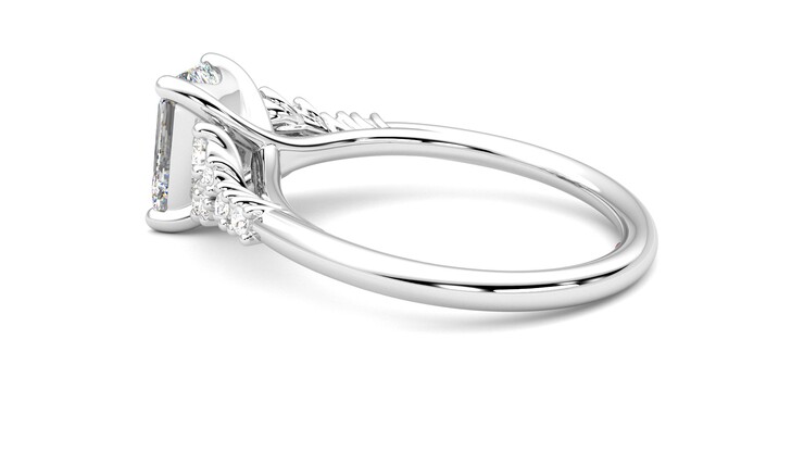 Taylor & Hart Marula Emerald Engagement Ring 360 degree image 19