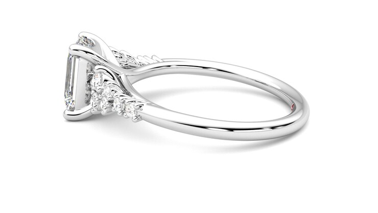 Taylor & Hart Marula Emerald Engagement Ring 360 degree image 20