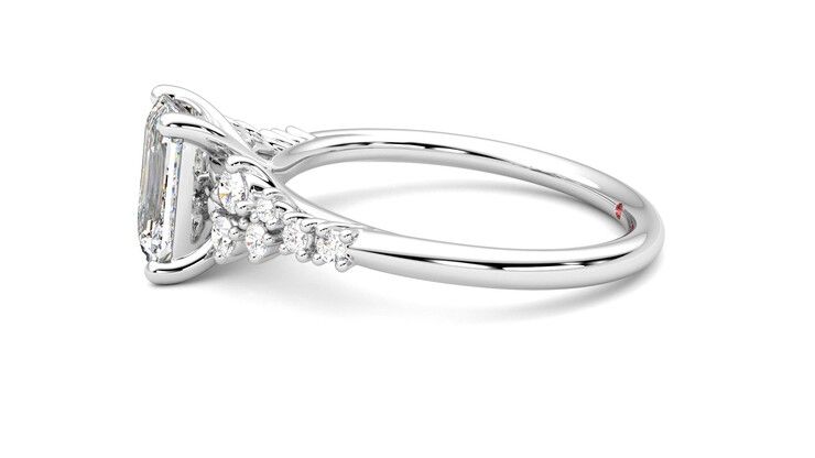 Taylor & Hart Marula Emerald Engagement Ring 360 degree image 21
