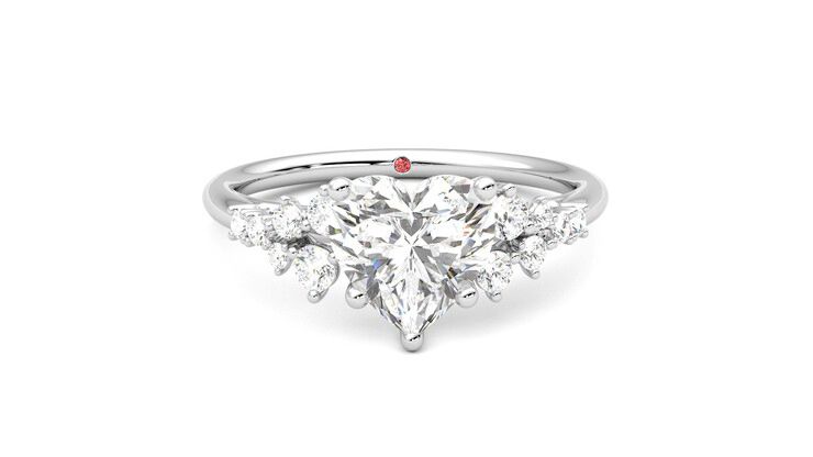 Taylor & Hart Marula Heart Engagement Ring 360 degree image 1