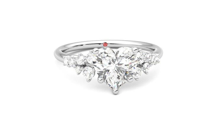 Taylor & Hart Marula Heart Engagement Ring 360 degree image 2