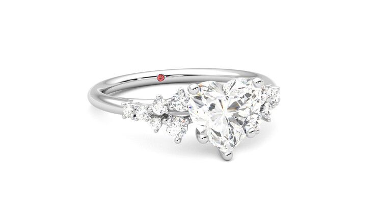 Taylor & Hart Marula Heart Engagement Ring 360 degree image 4
