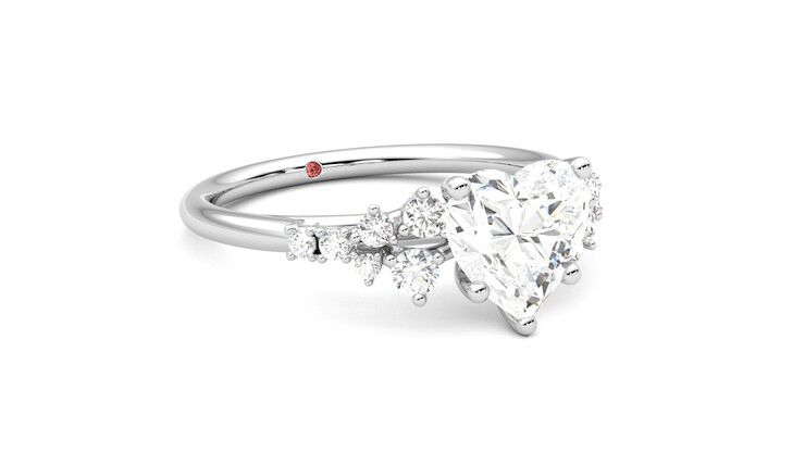 Taylor & Hart Marula Heart Engagement Ring 360 degree image 5