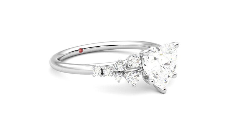 Taylor & Hart Marula Heart Engagement Ring 360 degree image 6