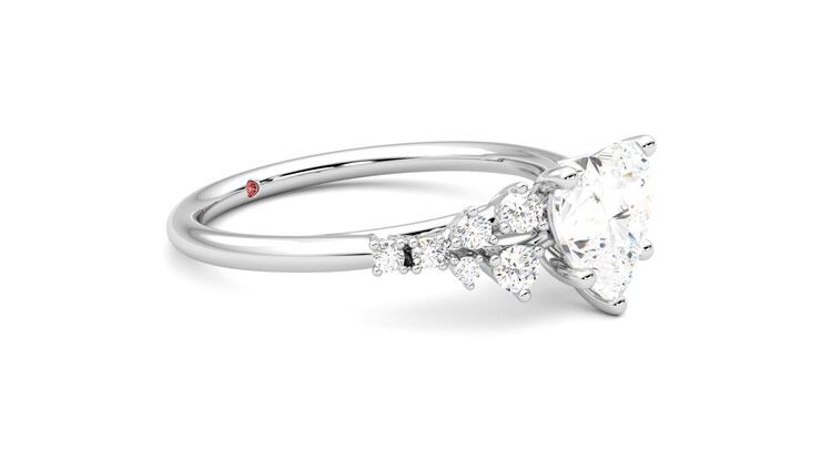 Taylor & Hart Marula Heart Engagement Ring 360 degree image 7