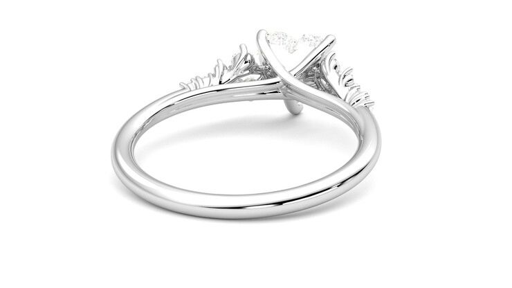 Taylor & Hart Marula Heart Engagement Ring 360 degree image 14