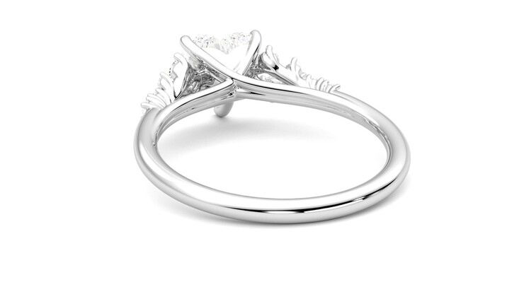 Taylor & Hart Marula Heart Engagement Ring 360 degree image 16