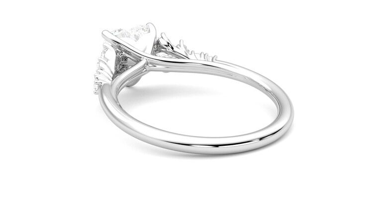 Taylor & Hart Marula Heart Engagement Ring 360 degree image 17