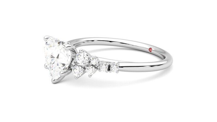 Taylor & Hart Marula Heart Engagement Ring 360 degree image 23