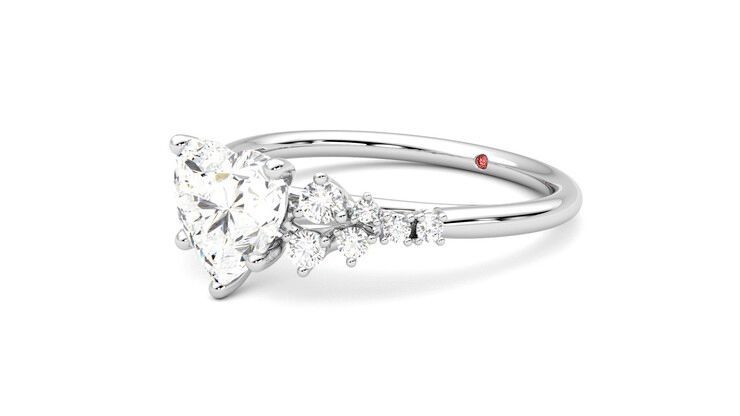 Taylor & Hart Marula Heart Engagement Ring 360 degree image 24