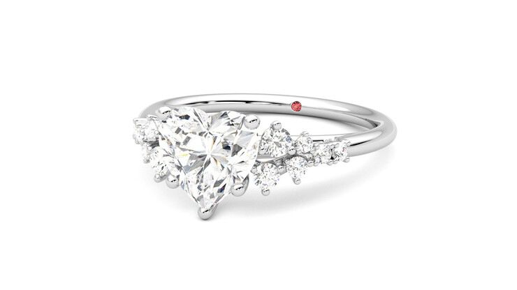 Taylor & Hart Marula Heart Engagement Ring 360 degree image 26
