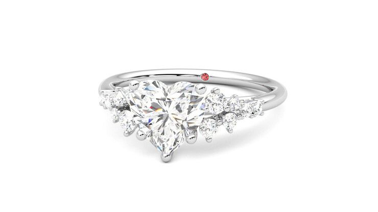 Taylor & Hart Marula Heart Engagement Ring 360 degree image 27
