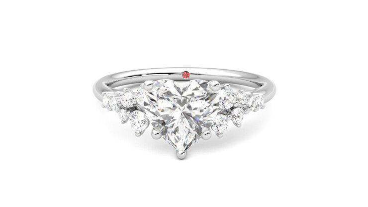 Taylor & Hart Marula Heart Engagement Ring 360 degree image 29