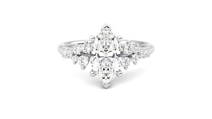 Taylor & Hart Marula Marquise Engagement Ring 360 degree image 0
