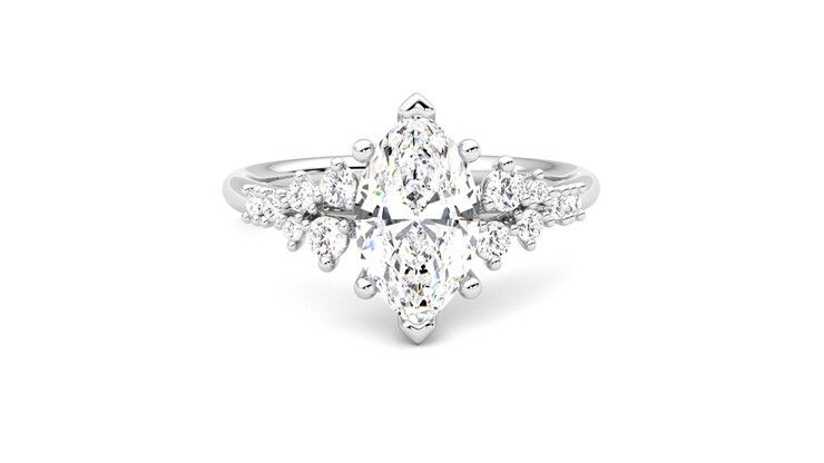 Taylor & Hart Marula Marquise Engagement Ring 360 degree image 1
