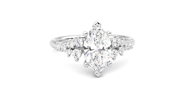 Taylor & Hart Marula Marquise Engagement Ring 360 degree image 2