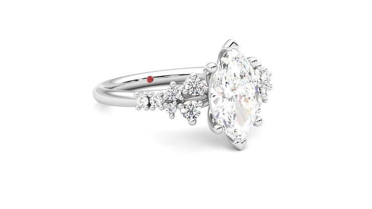 Taylor & Hart Marula Marquise Engagement Ring 360 degree image 5