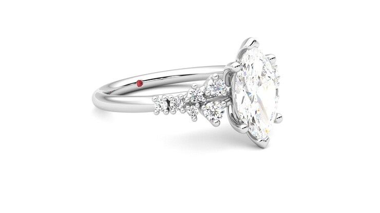 Taylor & Hart Marula Marquise Engagement Ring 360 degree image 6