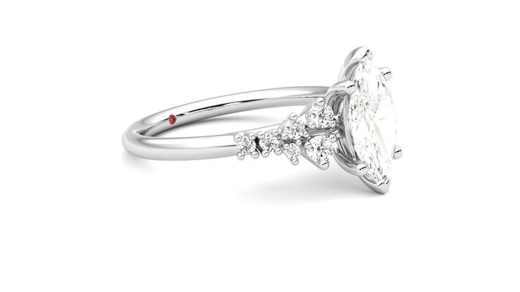 Taylor & Hart Marula Marquise Engagement Ring 360 degree image 7