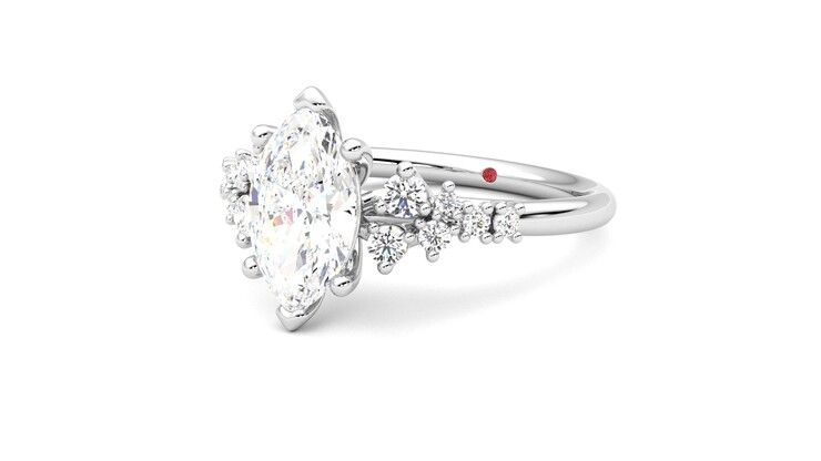 Taylor & Hart Marula Marquise Engagement Ring 360 degree image 25