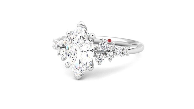 Taylor & Hart Marula Marquise Engagement Ring 360 degree image 26