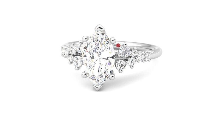 Taylor & Hart Marula Marquise Engagement Ring 360 degree image 27