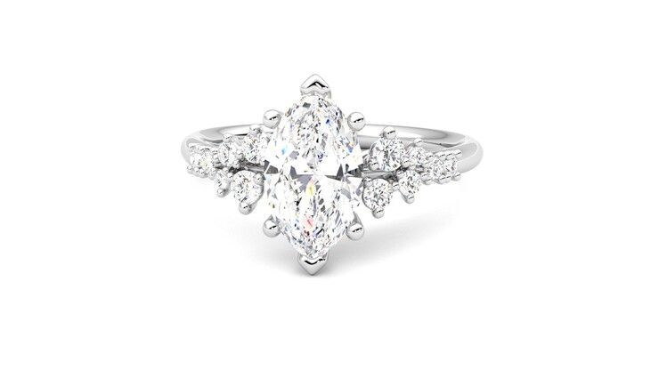 Taylor & Hart Marula Marquise Engagement Ring 360 degree image 28