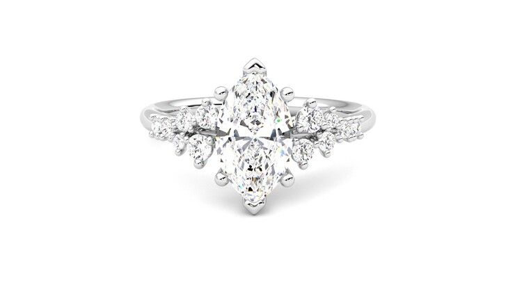Taylor & Hart Marula Marquise Engagement Ring 360 degree image 29