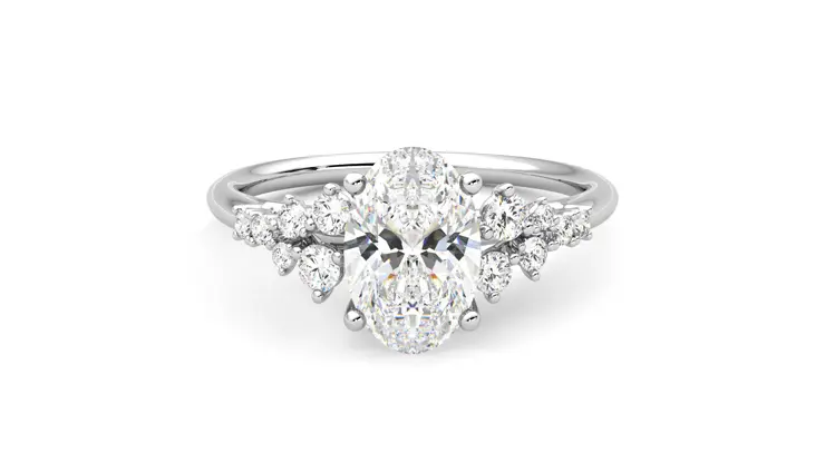 Taylor & Hart Marula Oval Engagement Ring 360 detail 01