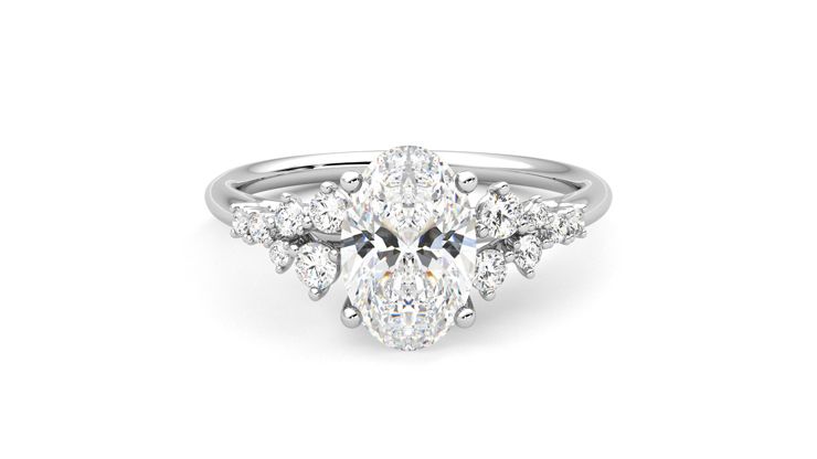 Taylor & Hart Marula Oval Engagement Ring 360 degree image 0