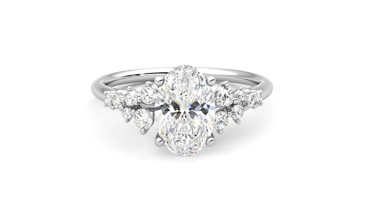 Taylor & Hart Marula Oval Engagement Ring 360 degree image 1