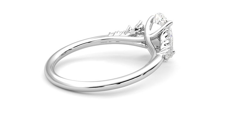 Taylor & Hart Marula Oval Engagement Ring 360 degree image 12